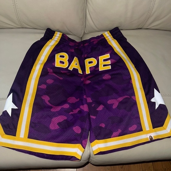 Bape men basketball shorts